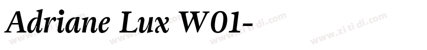Adriane Lux W01字体转换